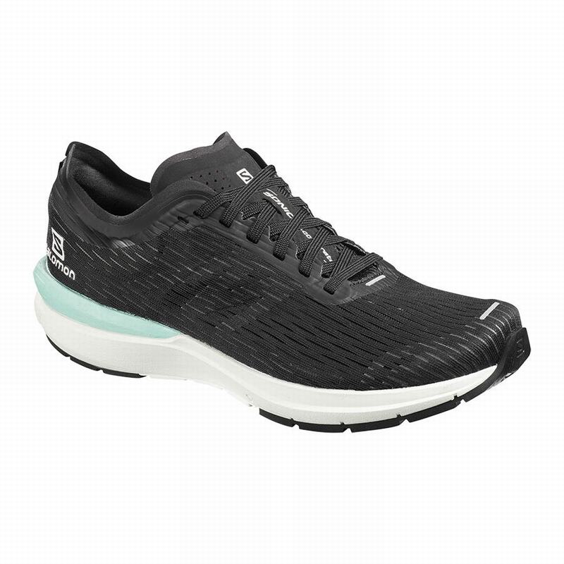 SALOMON SONIC 3 ACCELERATE W Philippines - Women's Running Shoes - Black/Blue | 675384-JET
